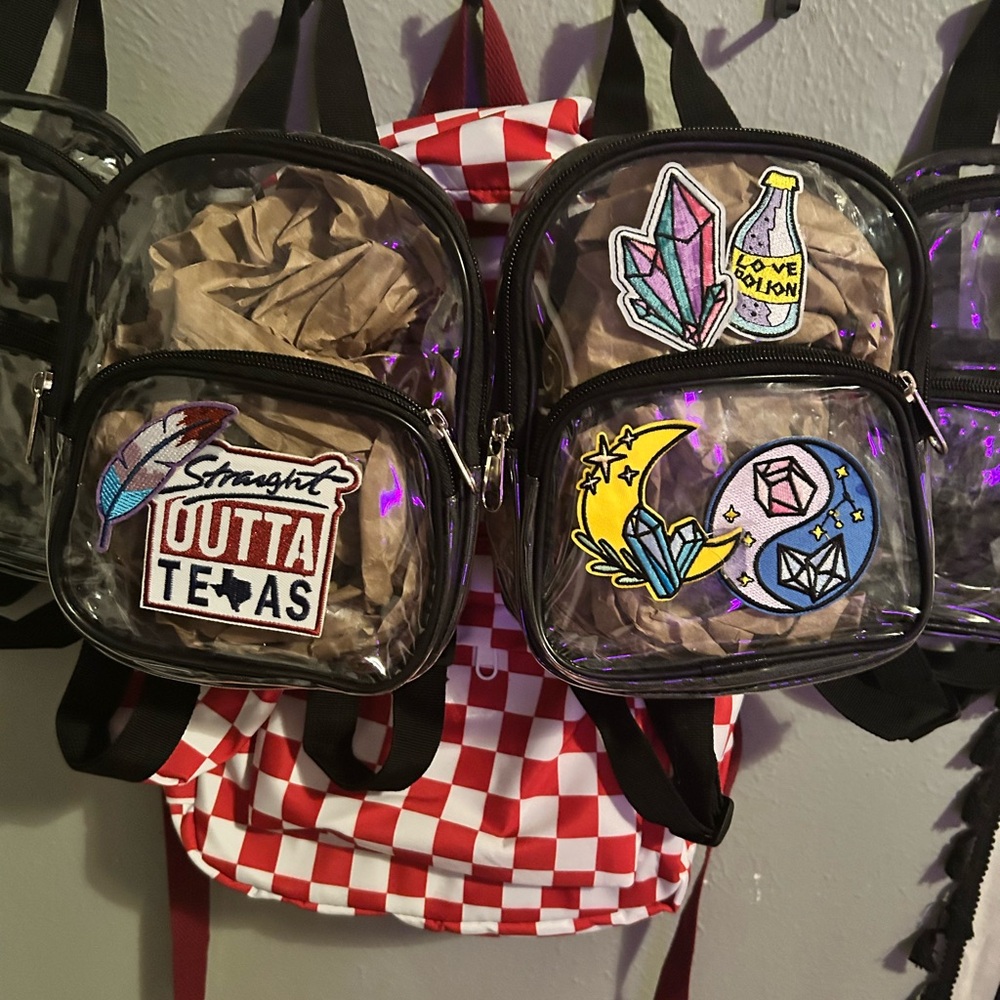 Transparent Patchwork Backpack - image 1